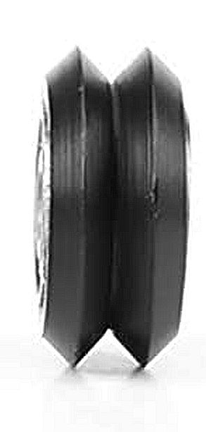 Kogellager 5x24x10mm met V-groef kunststof wiel zwart 625ZZ 04